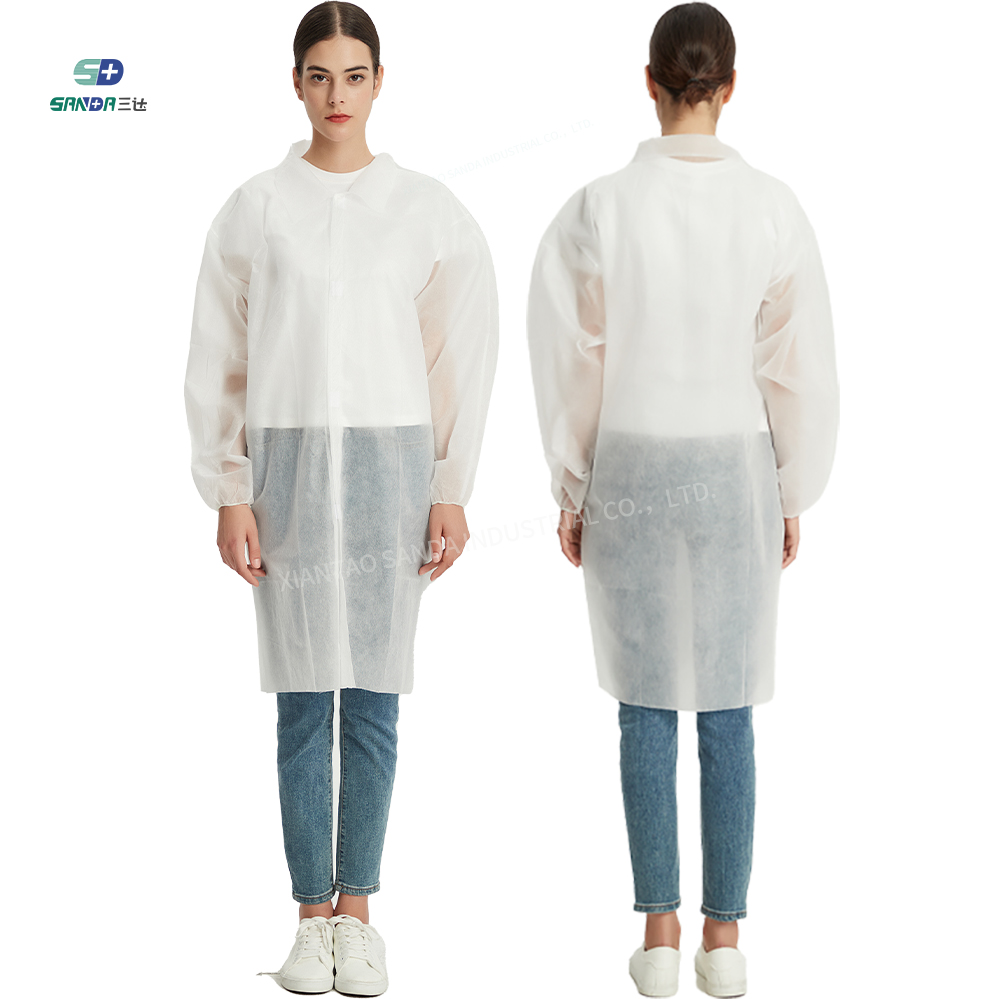  實(shí)驗(yàn)服 白 魔術(shù)貼 無(wú)口袋